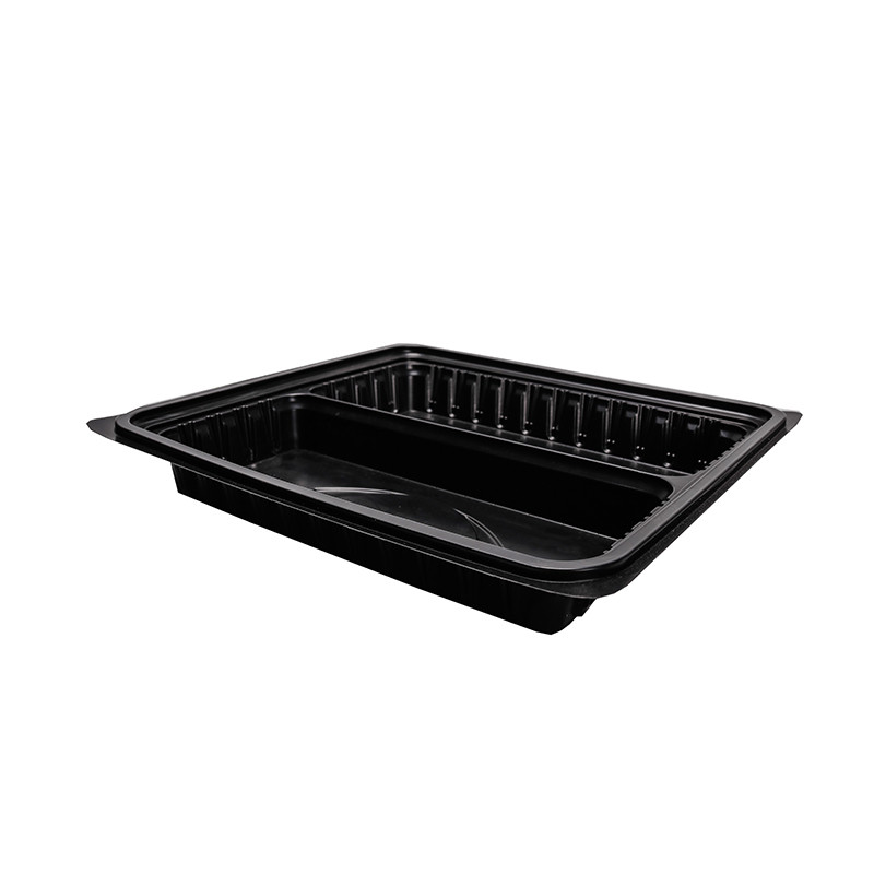 BOPS cover black square two grid fast food box